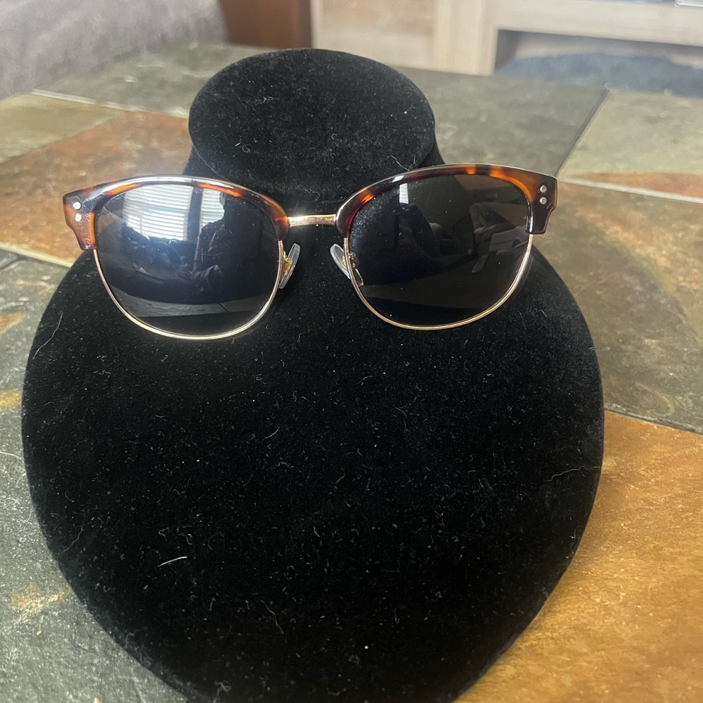 Foster Grant Tortoiseshell Half-Rim Sunglasses